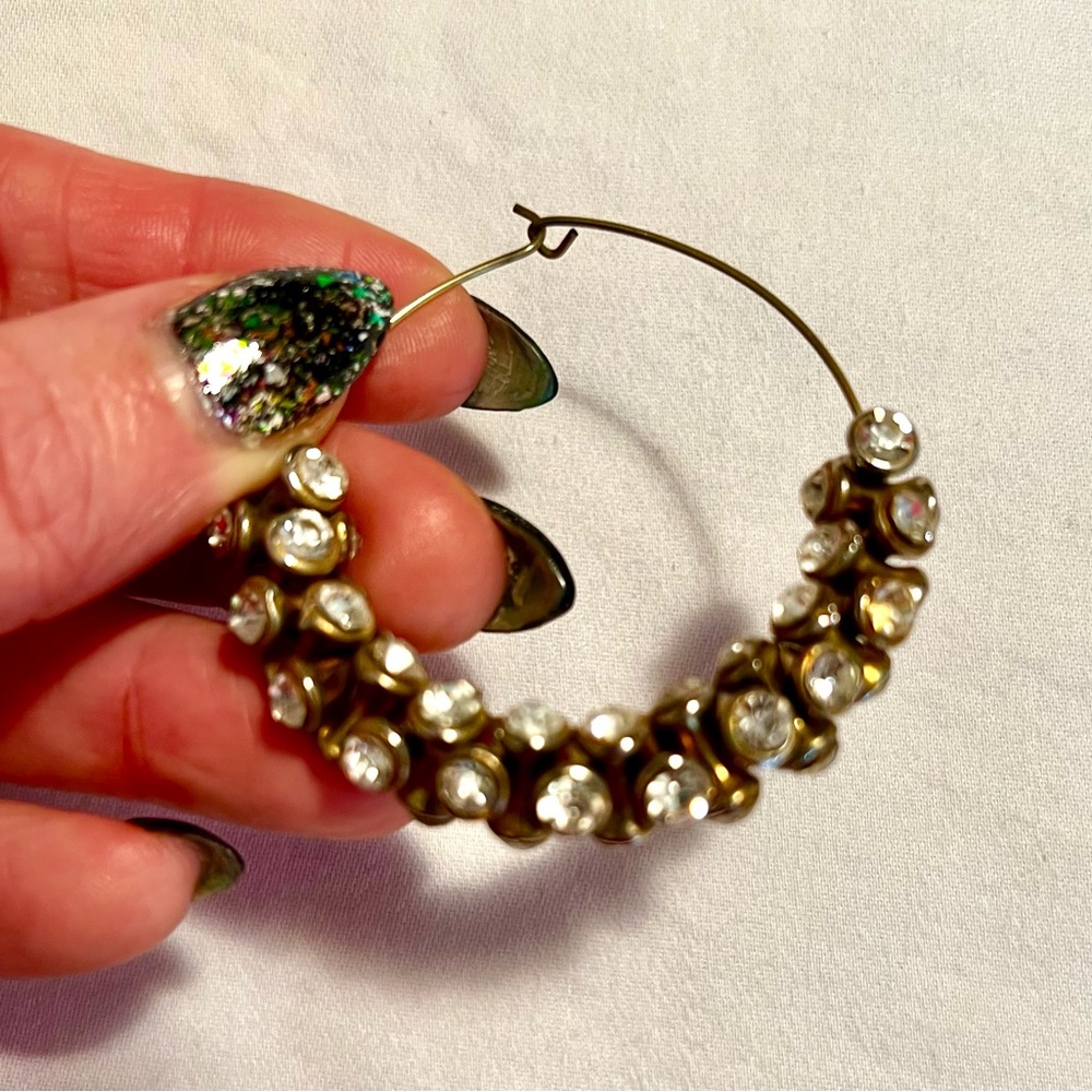 Round hoop earrings